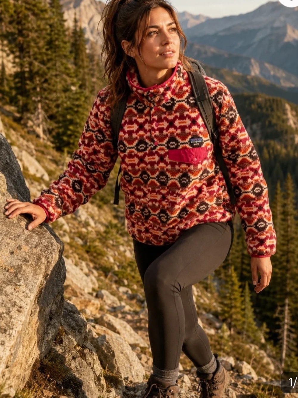 Patagonia Synchilla Snap T Women's Aztec Southwestern Hiking Pullover